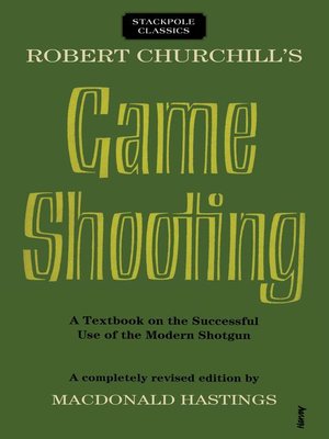 cover image of Robert Churchill's Game Shooting